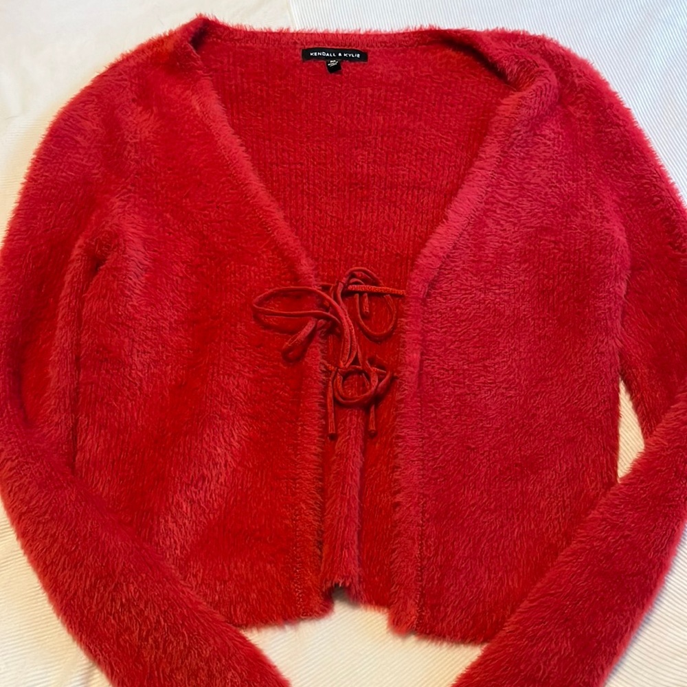 Red Cardigan by Kendall & Kylie brand